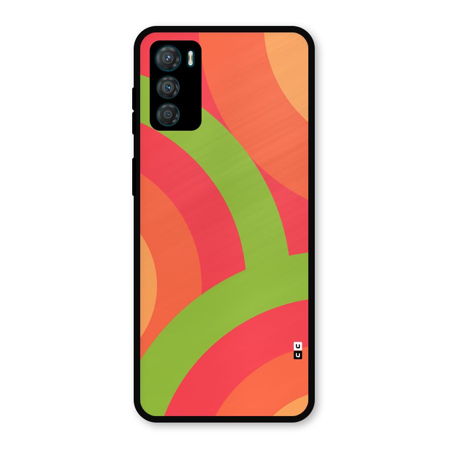 Rounded Shapes Metal Back Case for Moto G42
