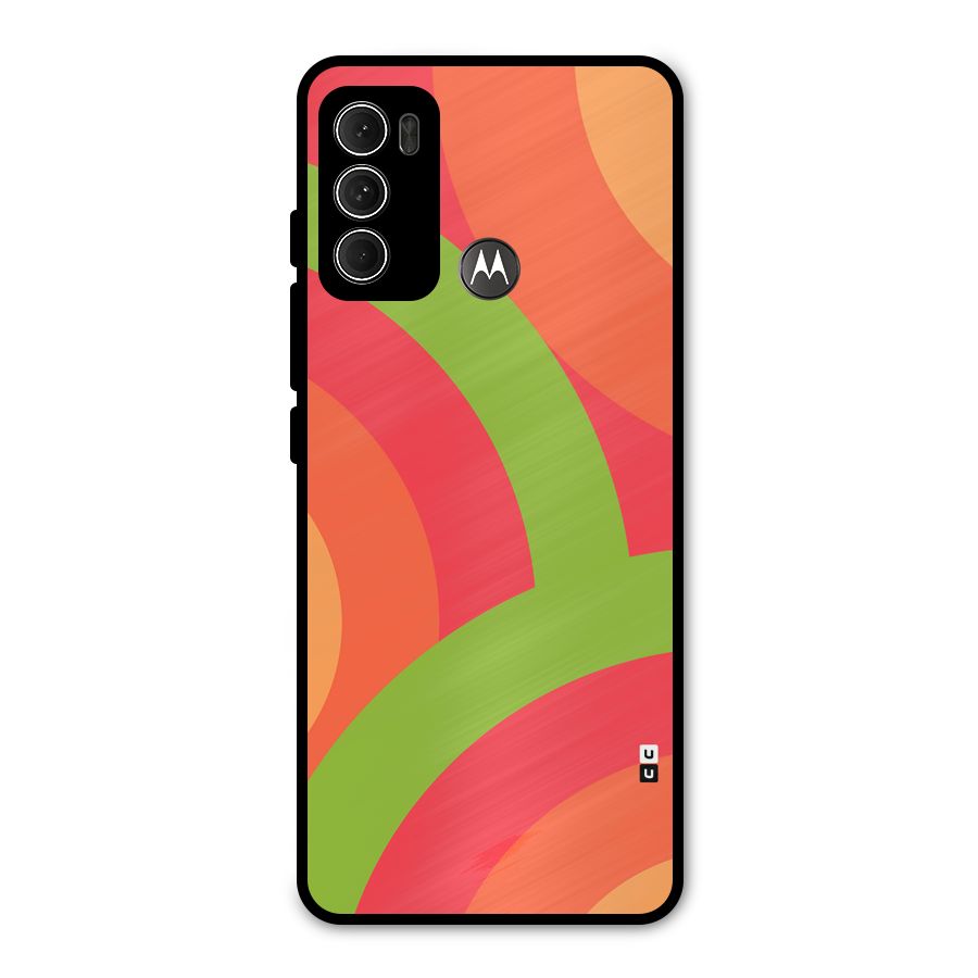 Rounded Shapes Metal Back Case for Moto G60