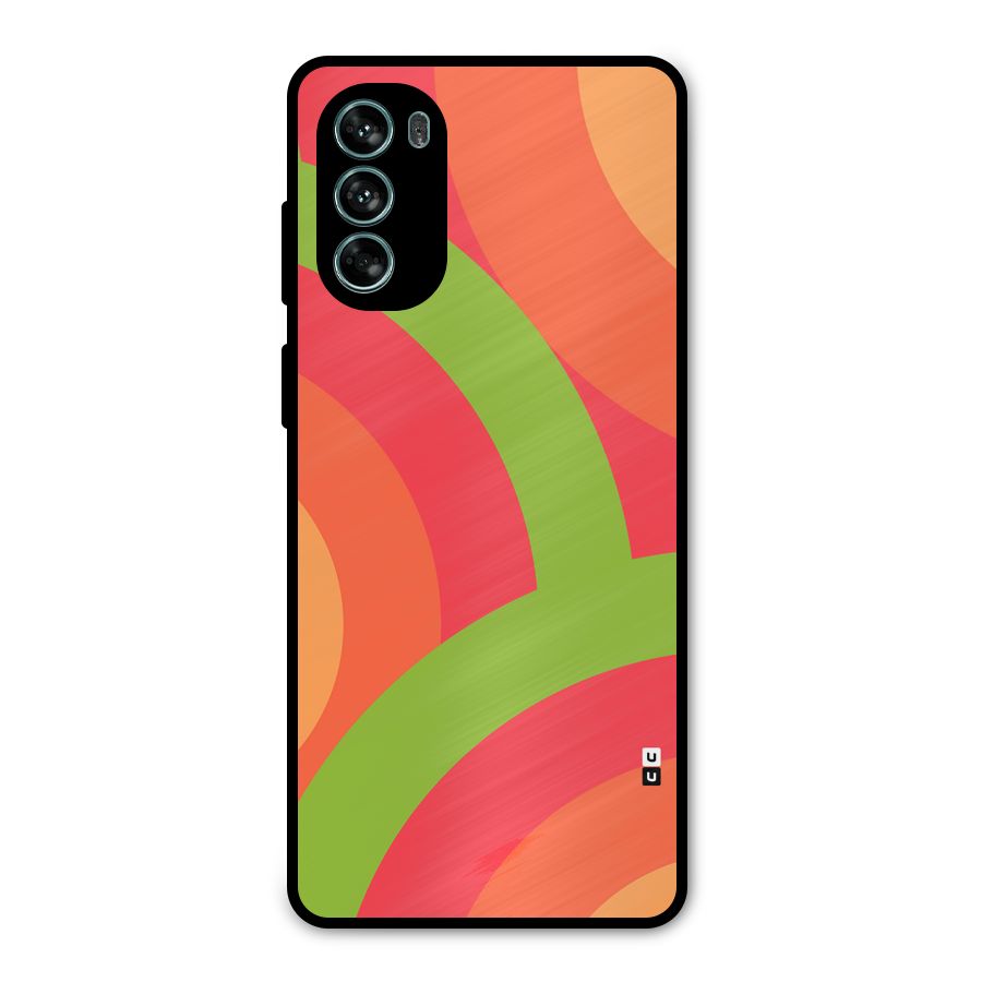 Rounded Shapes Metal Back Case for Moto G62
