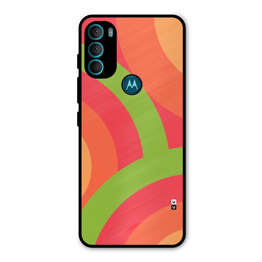 Rounded Shapes Metal Back Case for Moto G71 5G