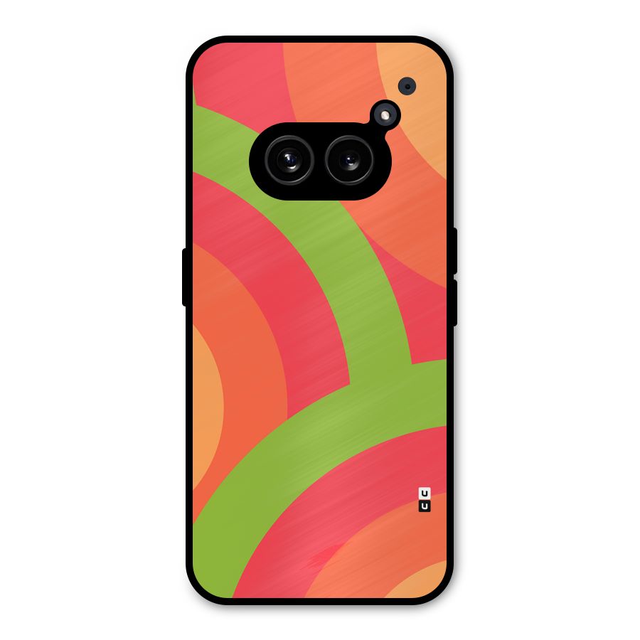 Rounded Shapes Metal Back Case for Nothing Phone 2a Plus