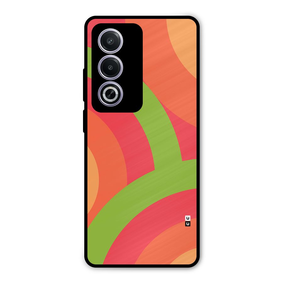 Rounded Shapes Metal Back Case for Oppo A3 Pro
