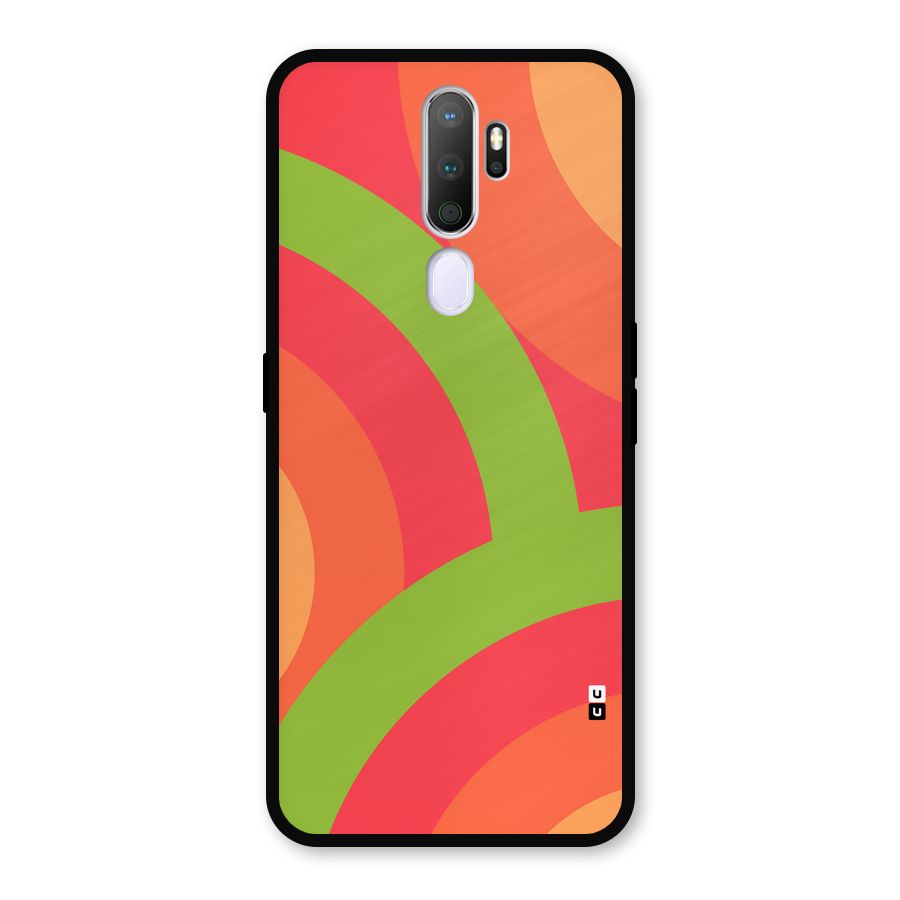 Rounded Shapes Metal Back Case for Oppo A9 (2020)
