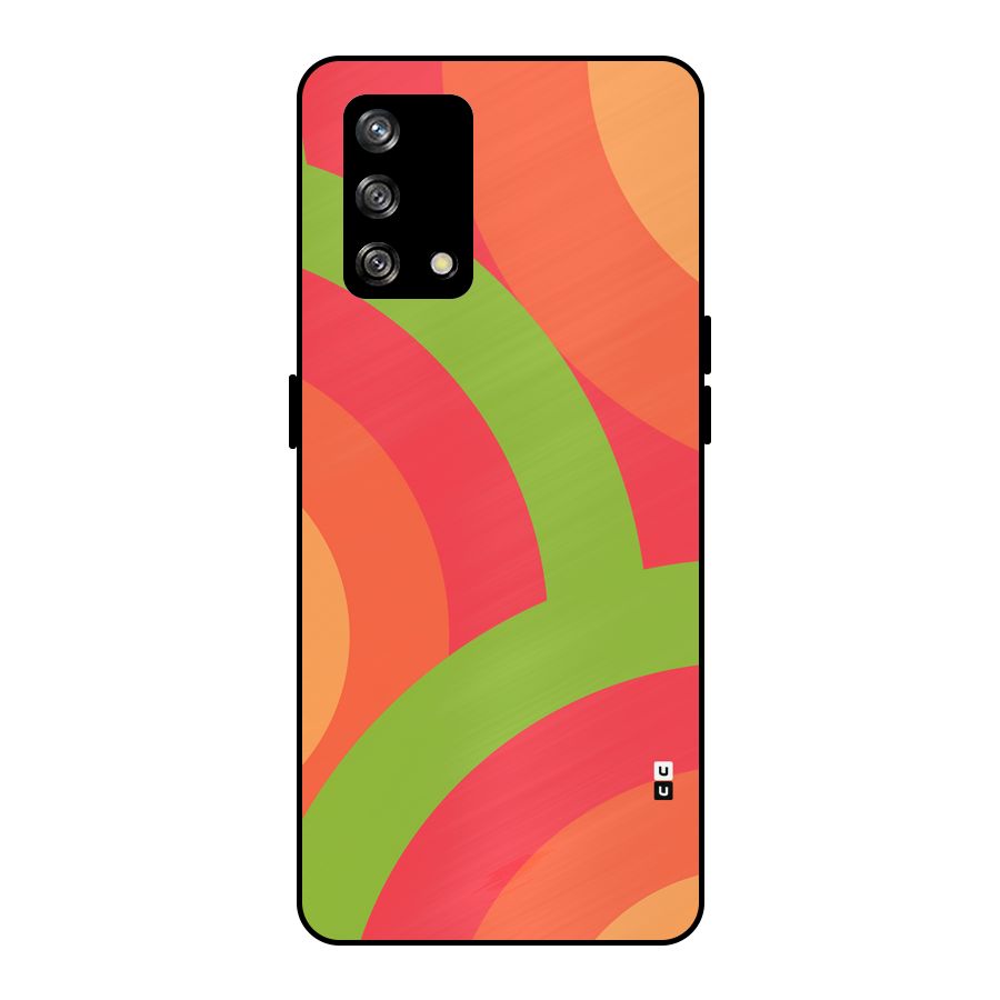 Rounded Shapes Metal Back Case for Oppo F19