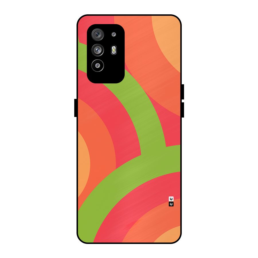 Rounded Shapes Metal Back Case for Oppo F19 Pro Plus 5G