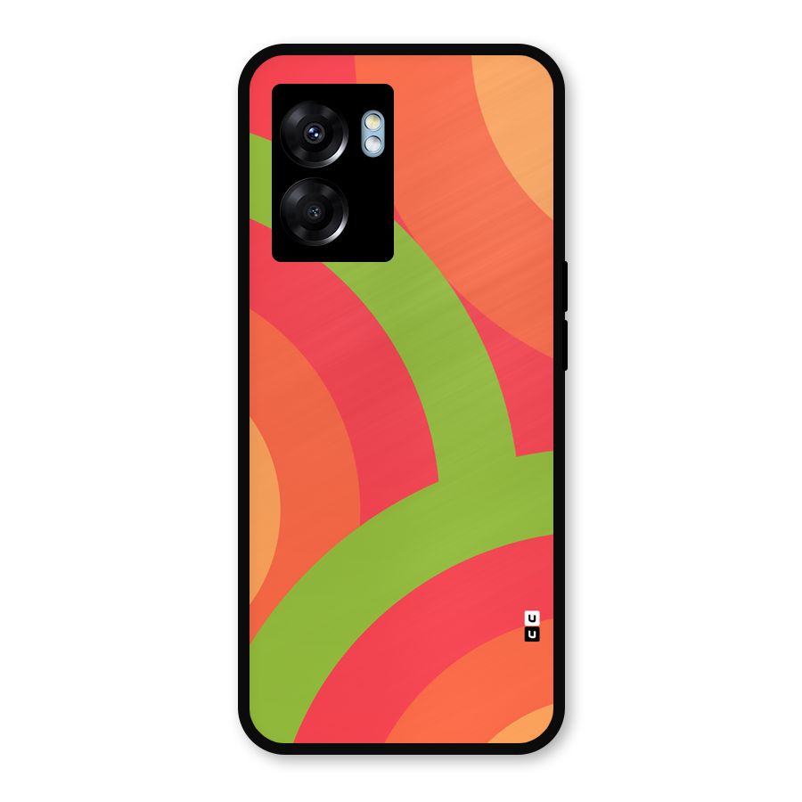 Rounded Shapes Metal Back Case for Oppo K10 (5G)