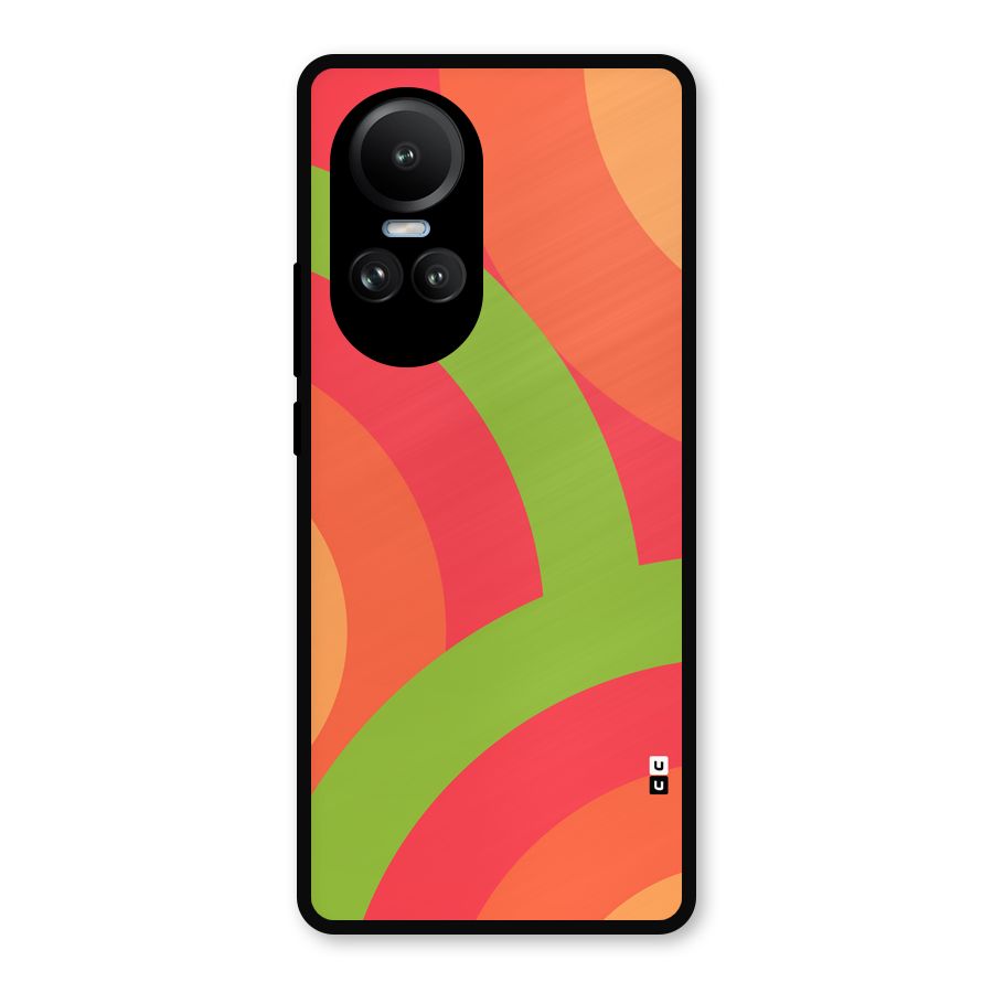 Rounded Shapes Metal Back Case for Oppo Reno10