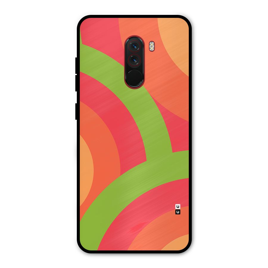 Rounded Shapes Metal Back Case for Poco F1