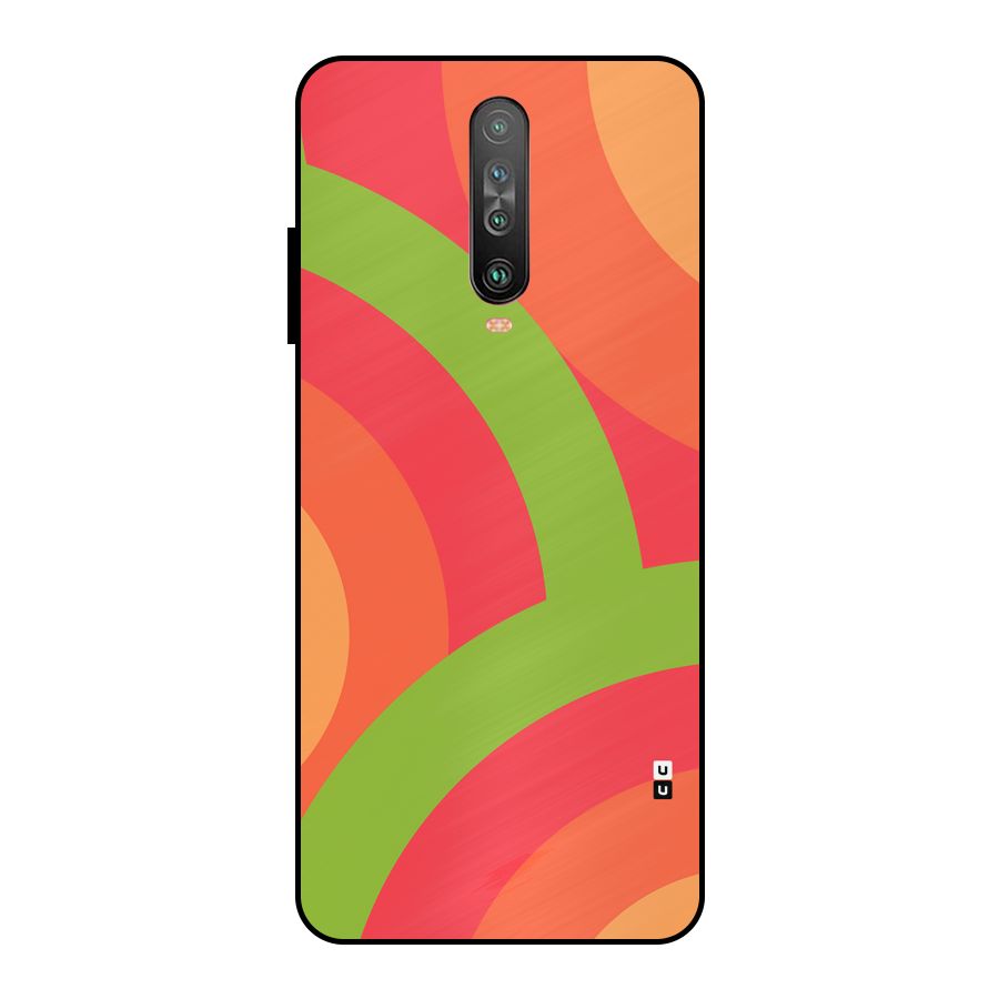 Rounded Shapes Metal Back Case for Poco X2