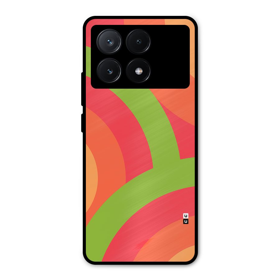Rounded Shapes Metal Back Case for Poco X6 Pro