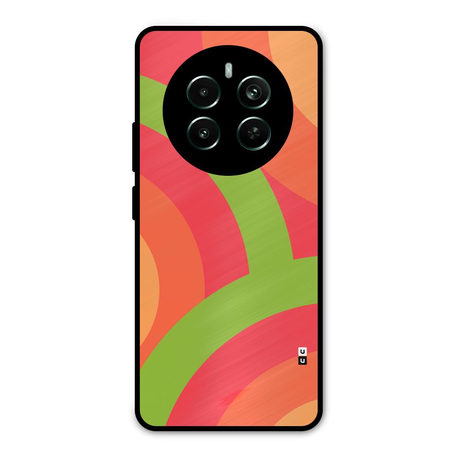 Rounded Shapes Metal Back Case for Realme 12 Plus