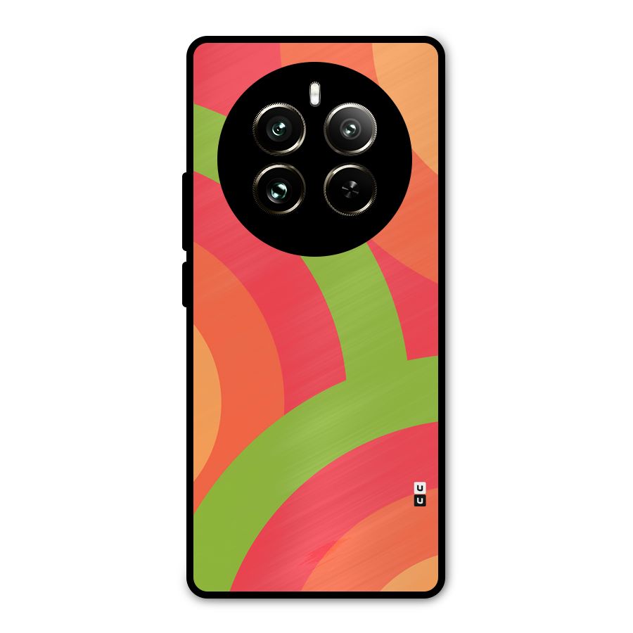 Rounded Shapes Metal Back Case for Realme 12 Pro