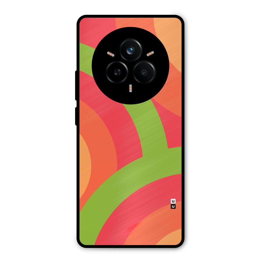 Rounded Shapes Metal Back Case for Realme 14 Pro Plus