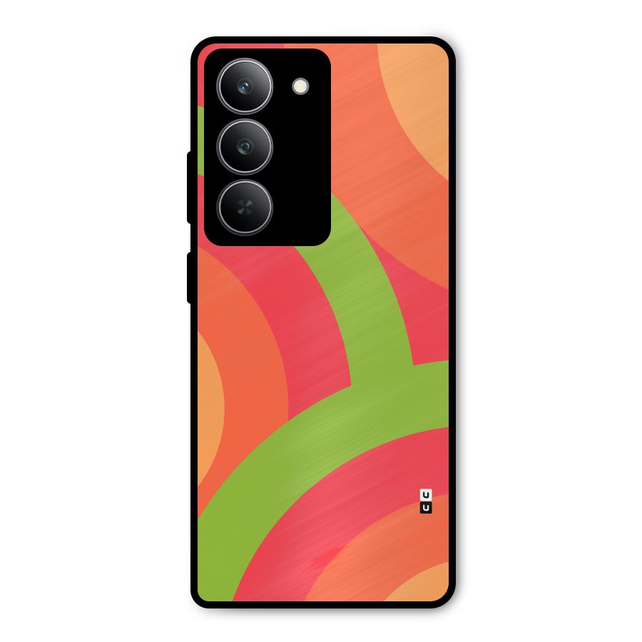 Rounded Shapes Metal Back Case for Realme 14x