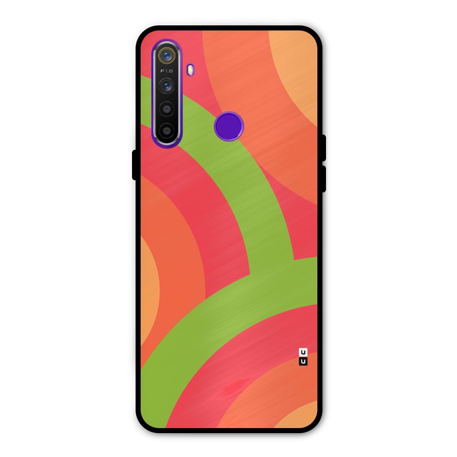 Rounded Shapes Metal Back Case for Realme 5