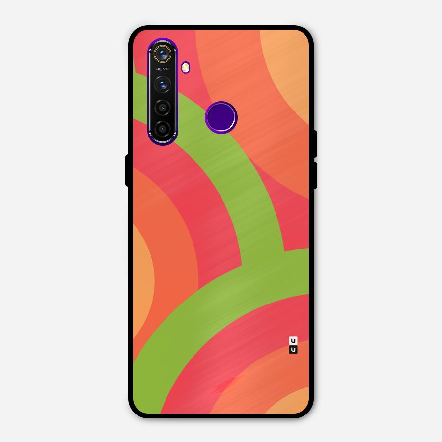 Rounded Shapes Metal Back Case for Realme 5 Pro