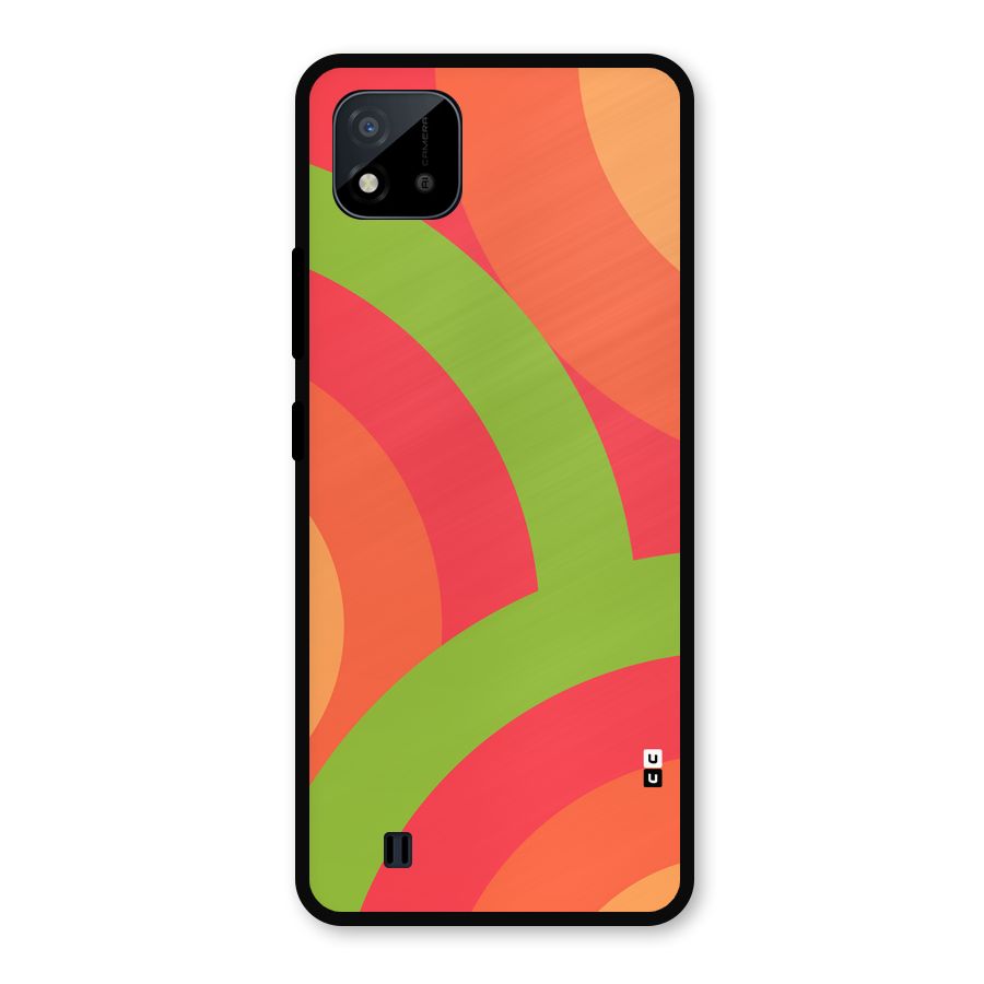 Rounded Shapes Metal Back Case for Realme C11 2021