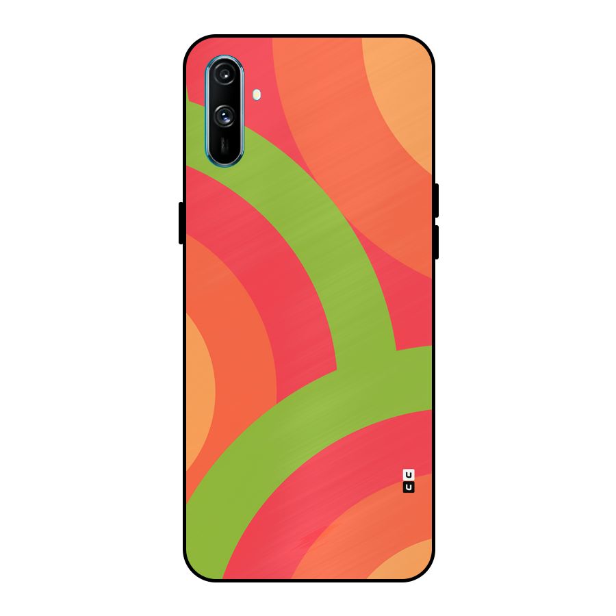 Rounded Shapes Metal Back Case for Realme C3
