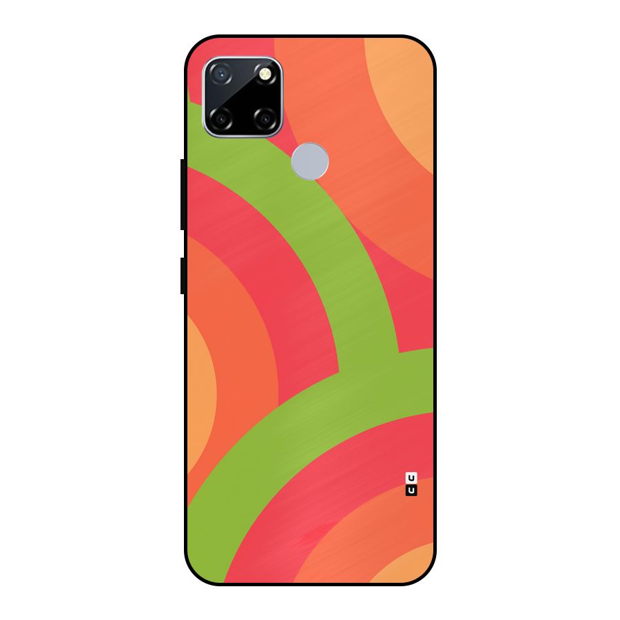 Rounded Shapes Metal Back Case for Realme Narzo 20