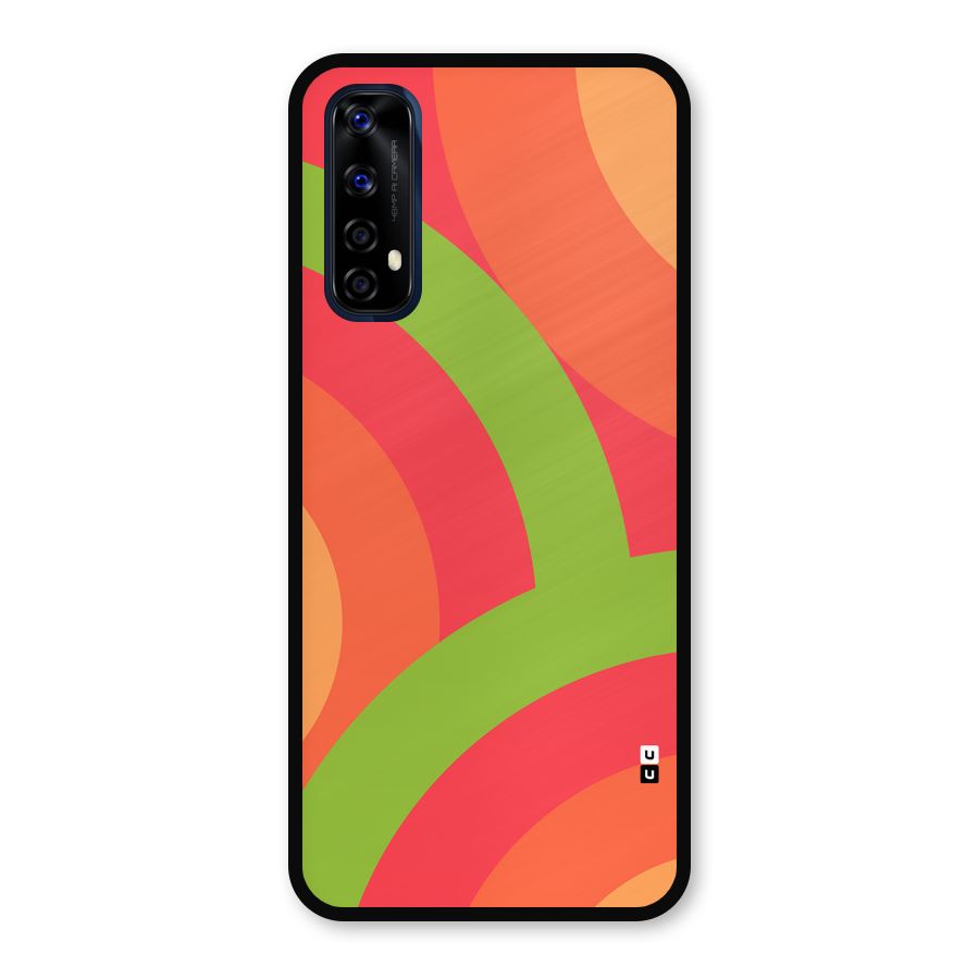 Rounded Shapes Metal Back Case for Realme Narzo 20 Pro