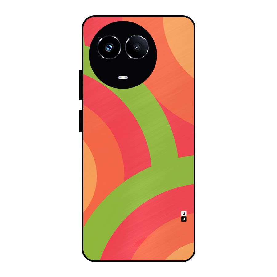 Rounded Shapes Metal Back Case for Realme Narzo 60X