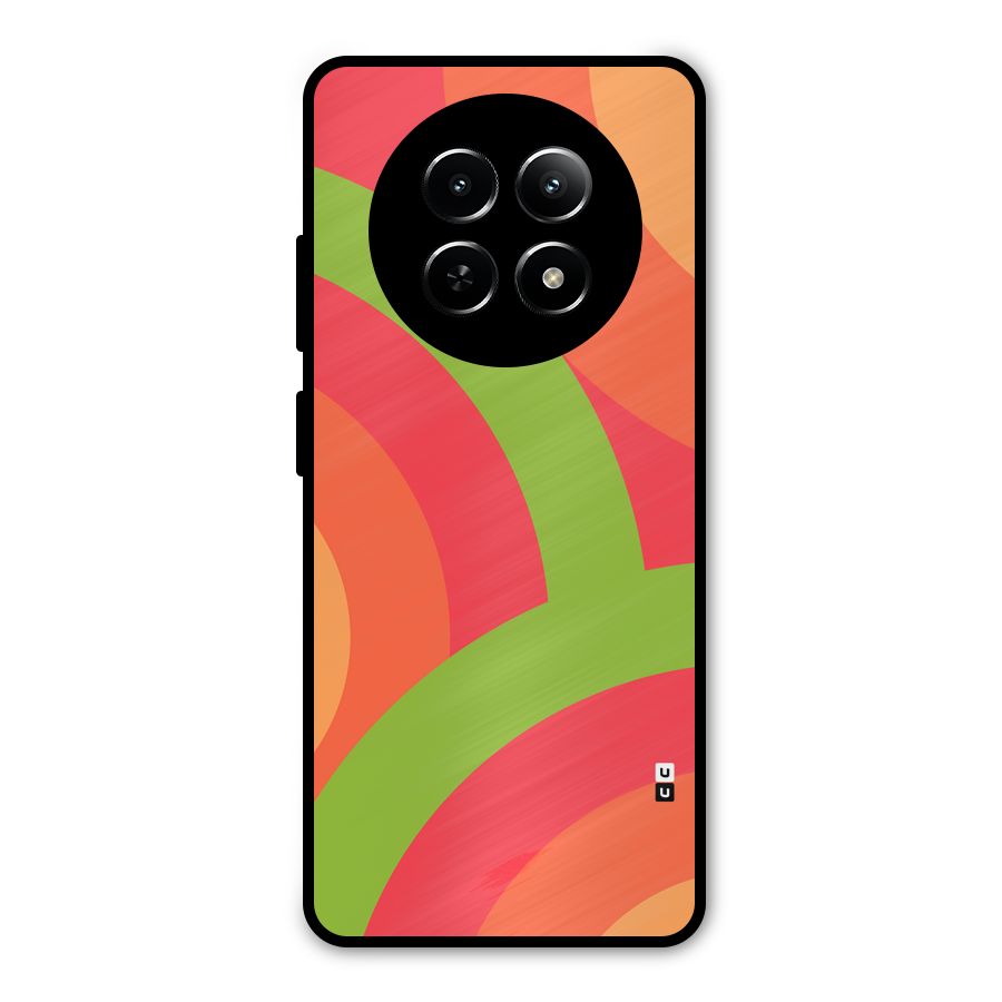 Rounded Shapes Metal Back Case for Realme Narzo 70x 5G