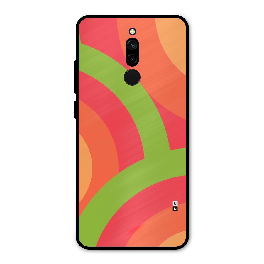 Rounded Shapes Metal Back Case for Redmi 8