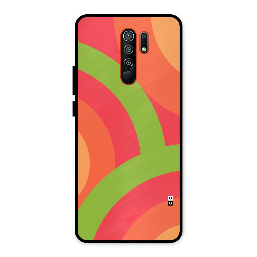 Rounded Shapes Metal Back Case for Redmi 9 Prime