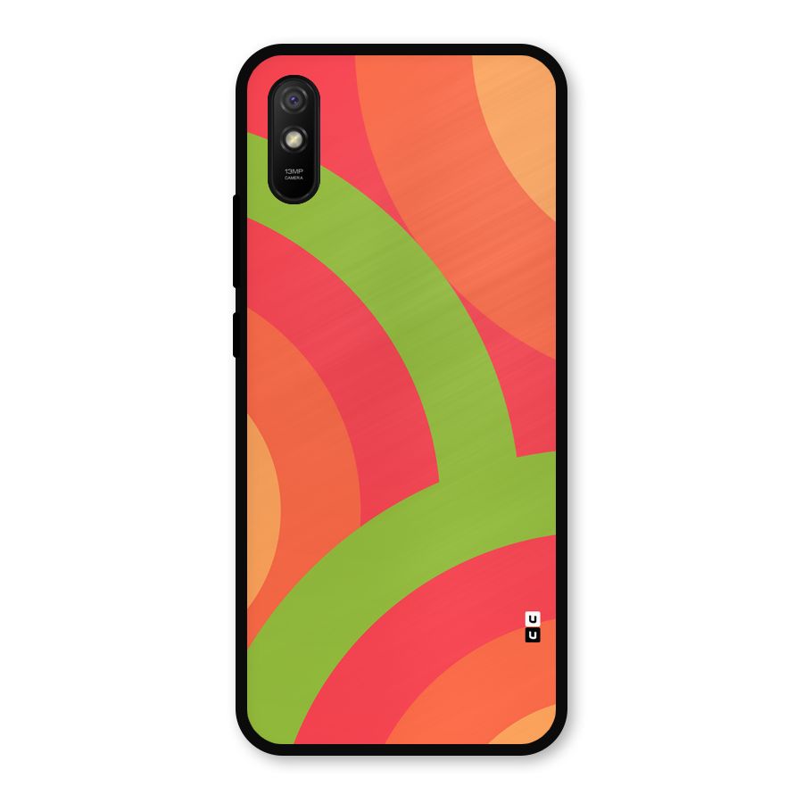 Rounded Shapes Metal Back Case for Redmi 9a