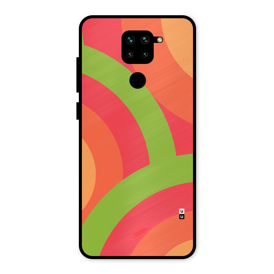 Rounded Shapes Metal Back Case for Redmi Note 9