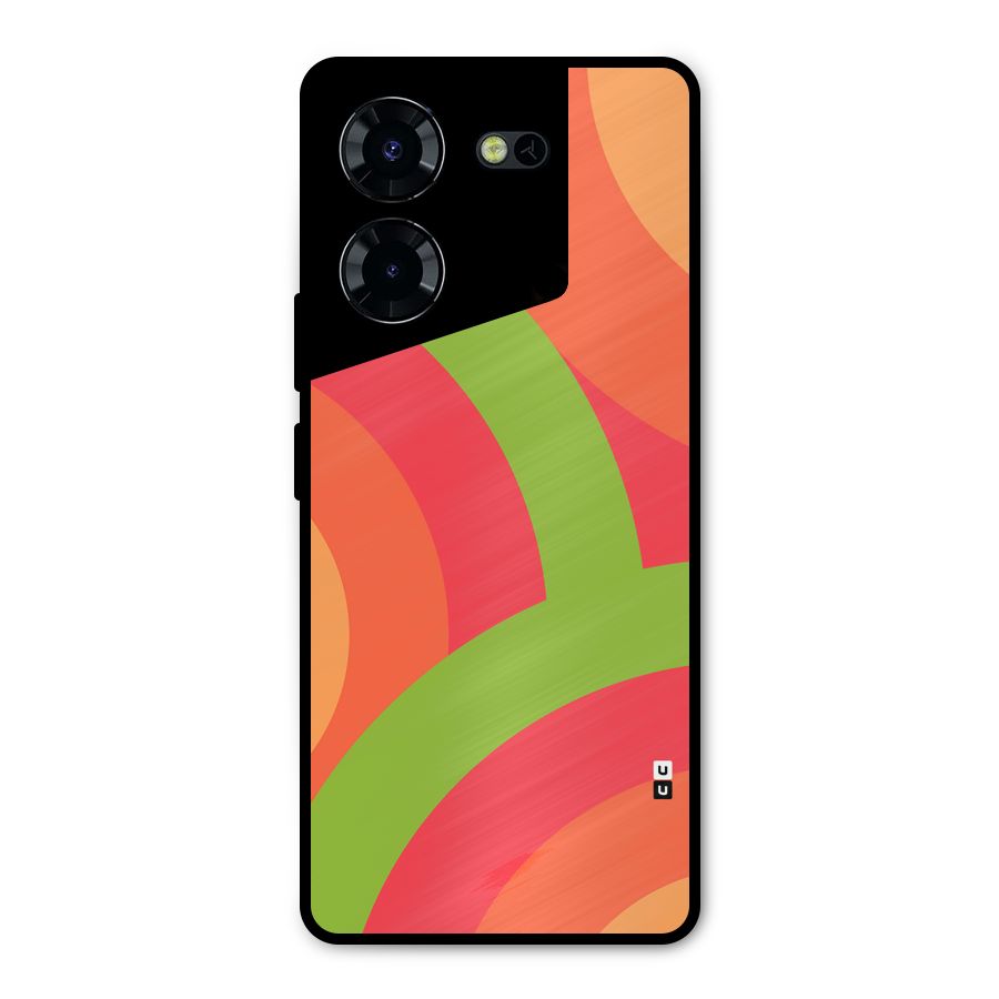 Rounded Shapes Metal Back Case for Tecno Pova 5 Pro 5G