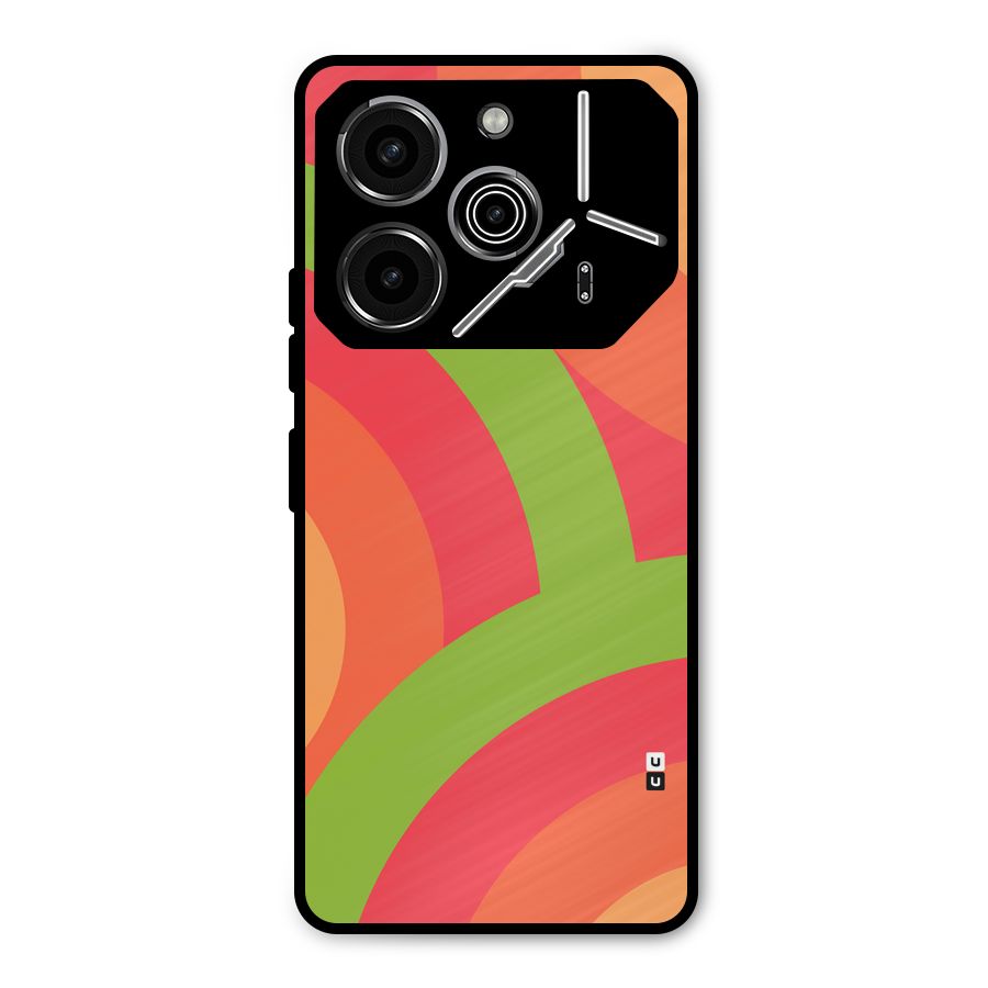 Rounded Shapes Metal Back Case for Tecno Pova 6 Pro