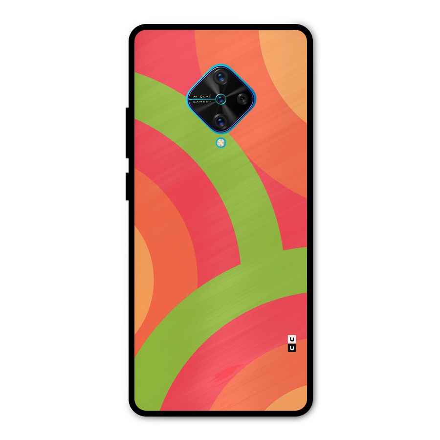 Rounded Shapes Metal Back Case for Vivo S1 Pro