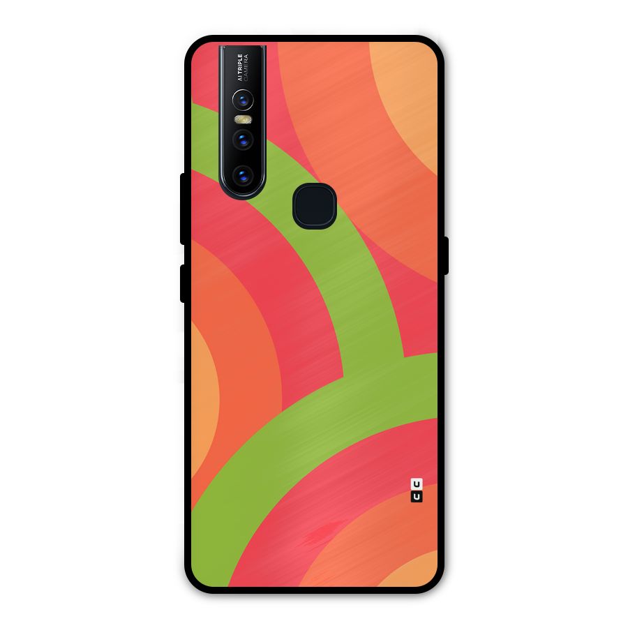 Rounded Shapes Metal Back Case for Vivo V15