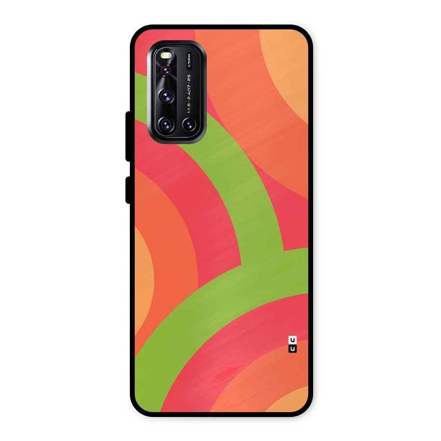 Rounded Shapes Metal Back Case for Vivo V19