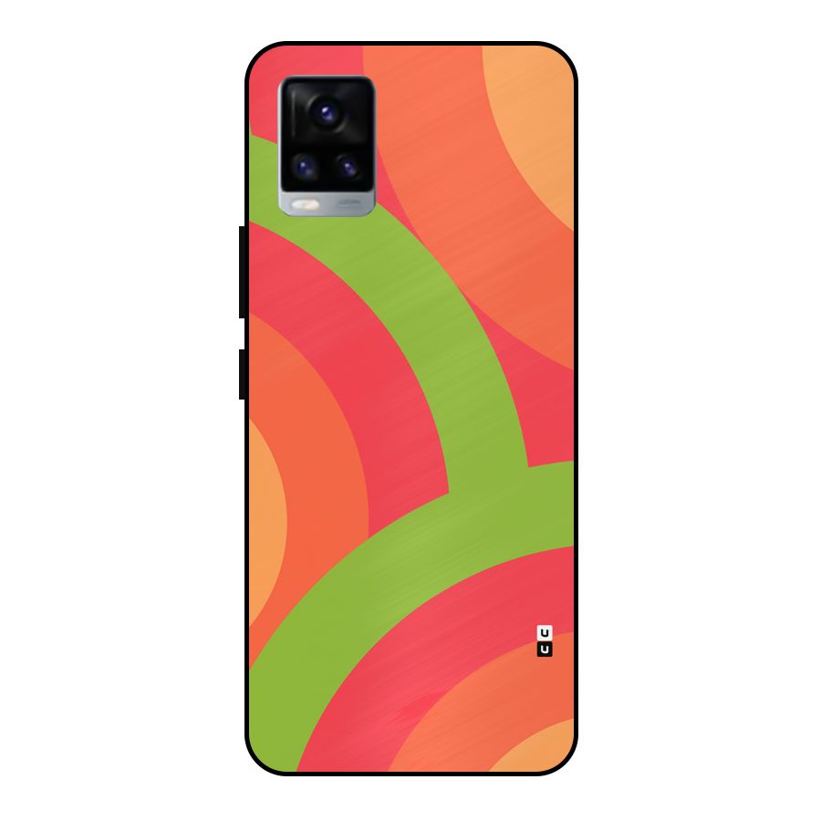 Rounded Shapes Metal Back Case for Vivo V20 2021