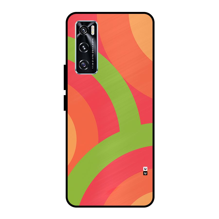 Rounded Shapes Metal Back Case for Vivo V20 SE