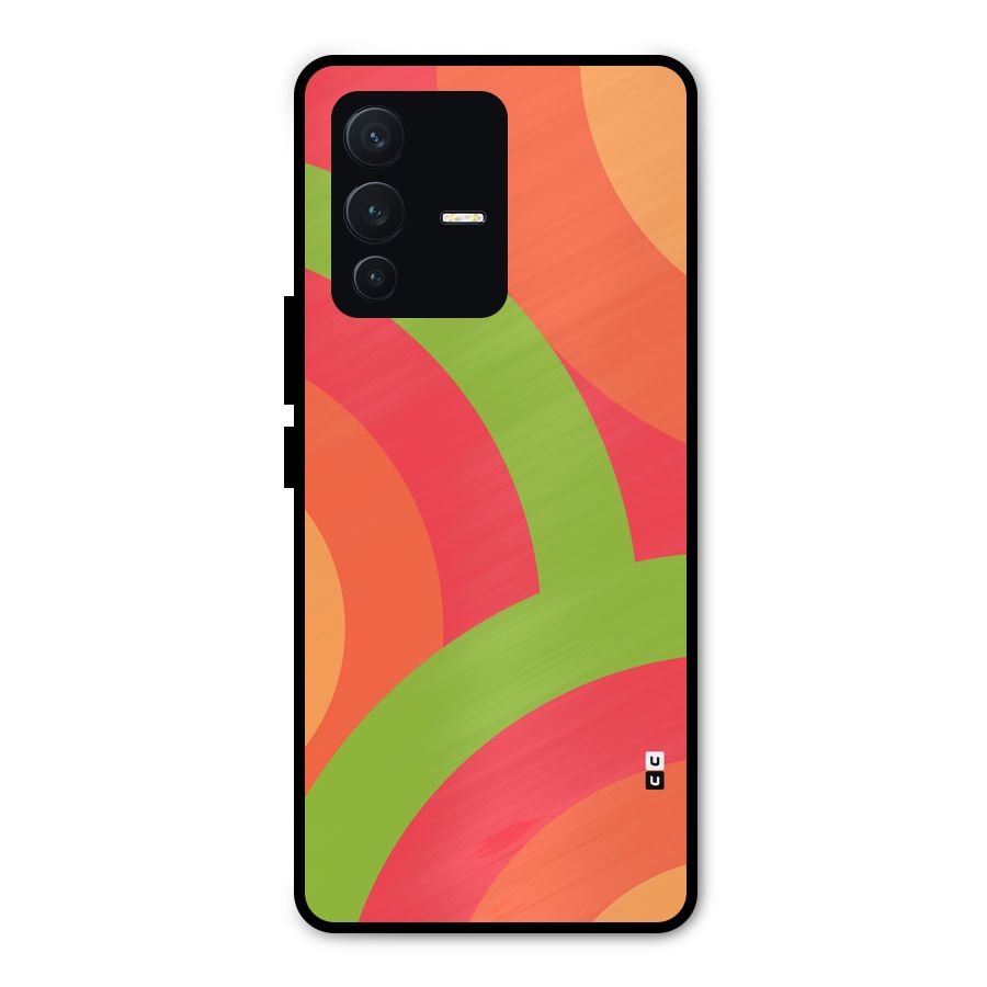 Rounded Shapes Metal Back Case for Vivo V23 Pro