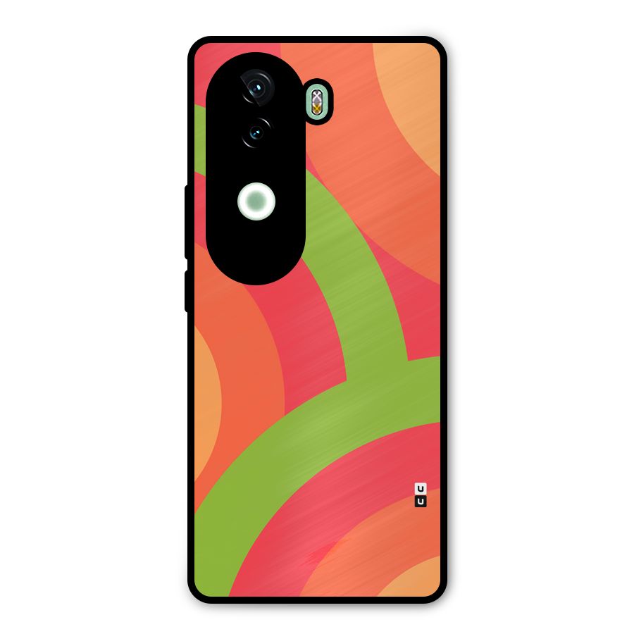 Rounded Shapes Metal Back Case for Vivo V40e
