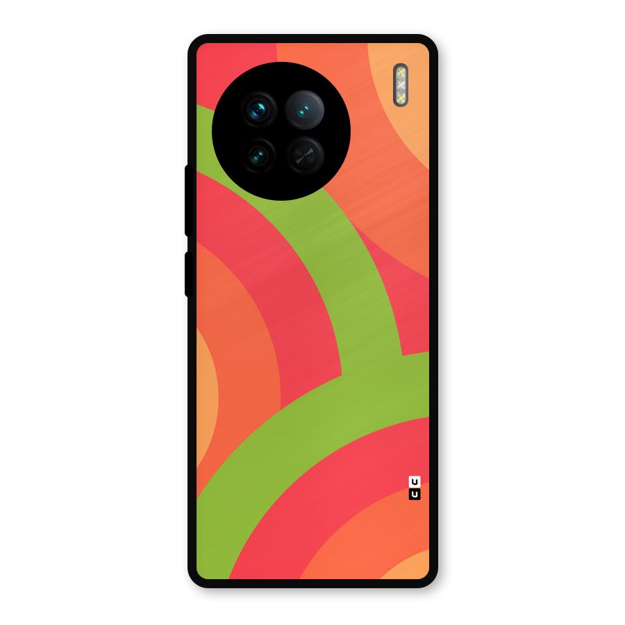 Rounded Shapes Metal Back Case for Vivo X90