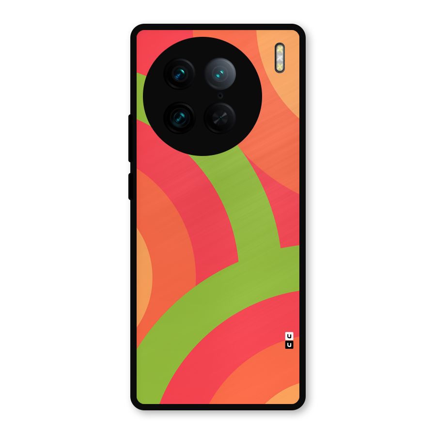 Rounded Shapes Metal Back Case for Vivo X90 Pro