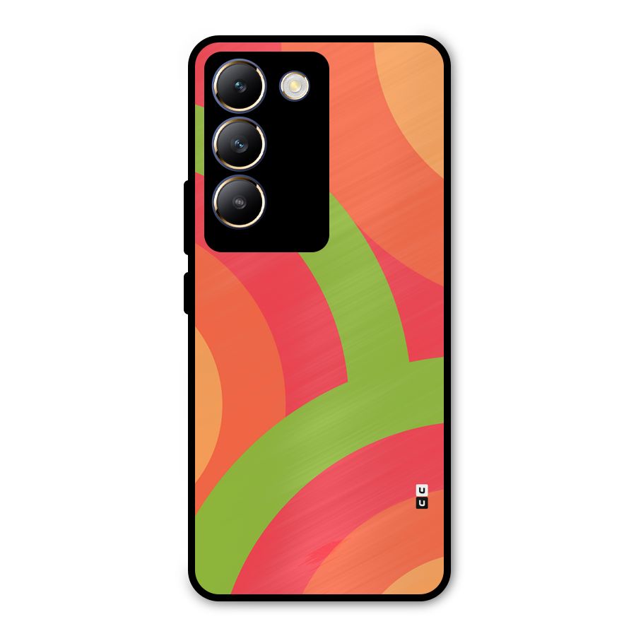 Rounded Shapes Metal Back Case for Vivo Y200e