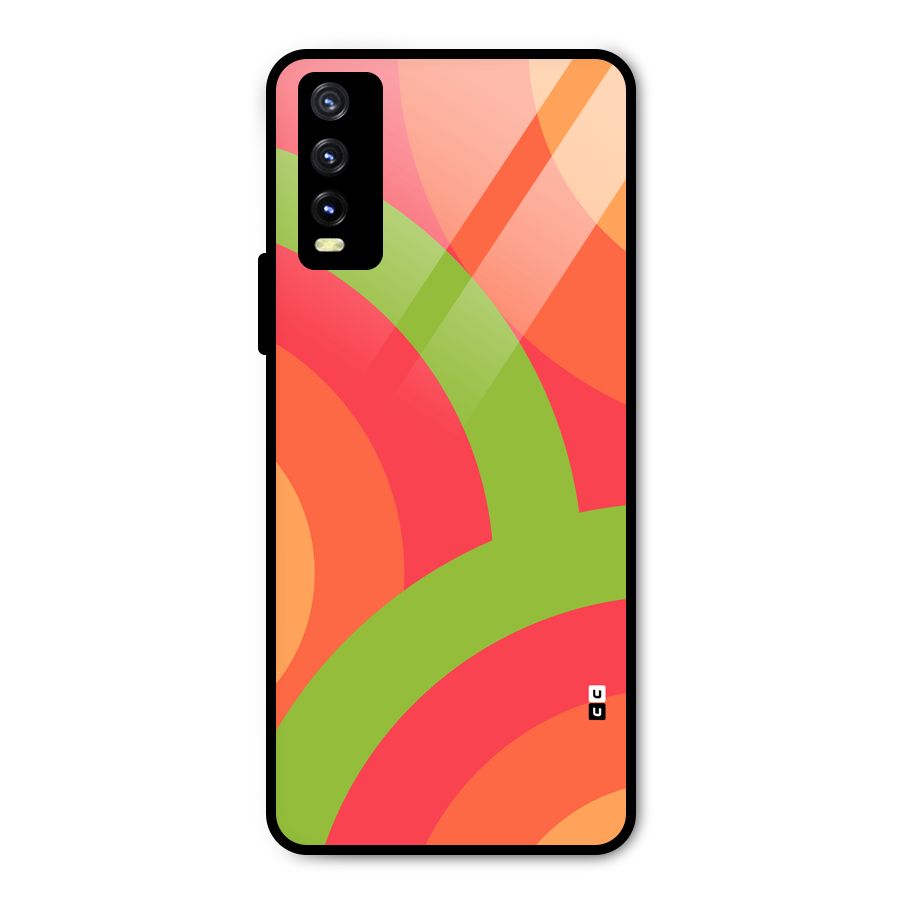 Rounded Shapes Metal Back Case for Vivo Y20g