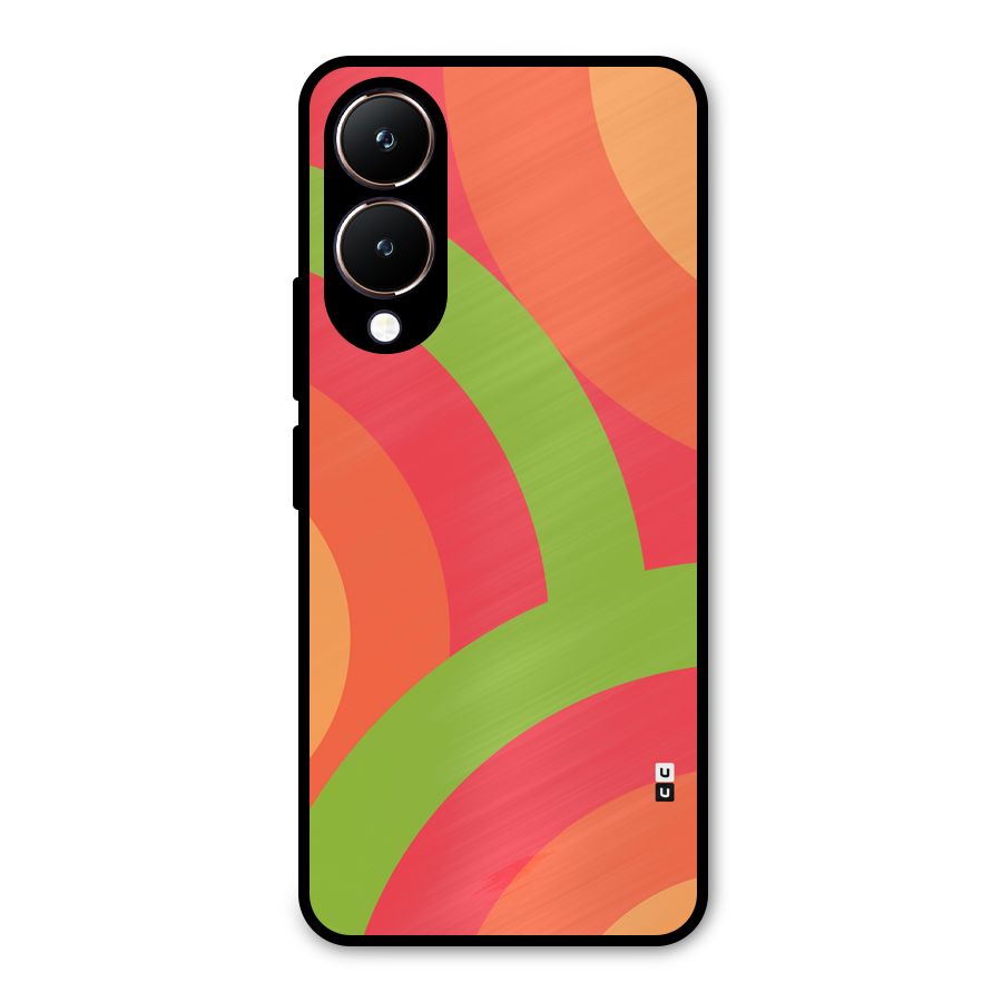 Rounded Shapes Metal Back Case for Vivo Y28