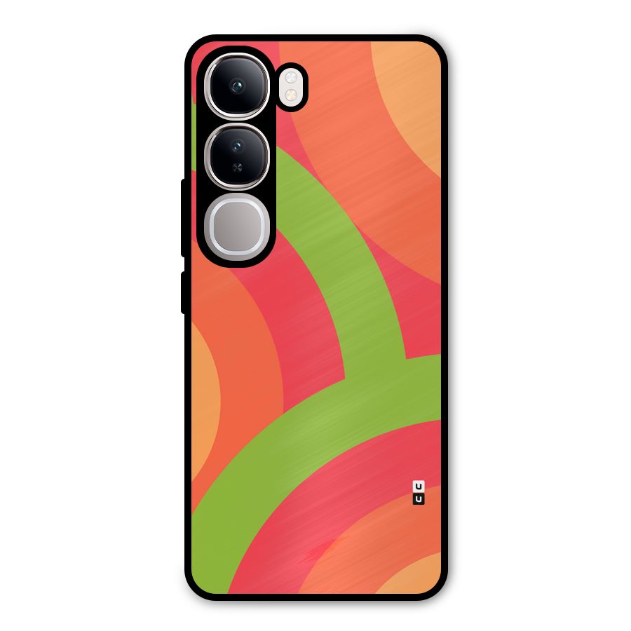 Rounded Shapes Metal Back Case for Vivo Y300
