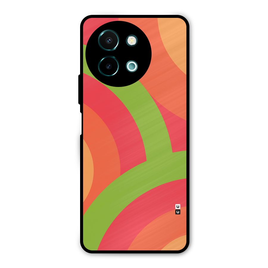 Rounded Shapes Metal Back Case for Vivo Y58