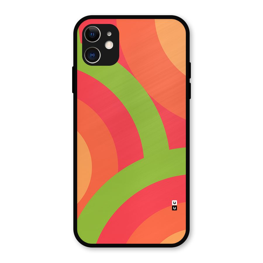 Rounded Shapes Metal Back Case for iPhone 11