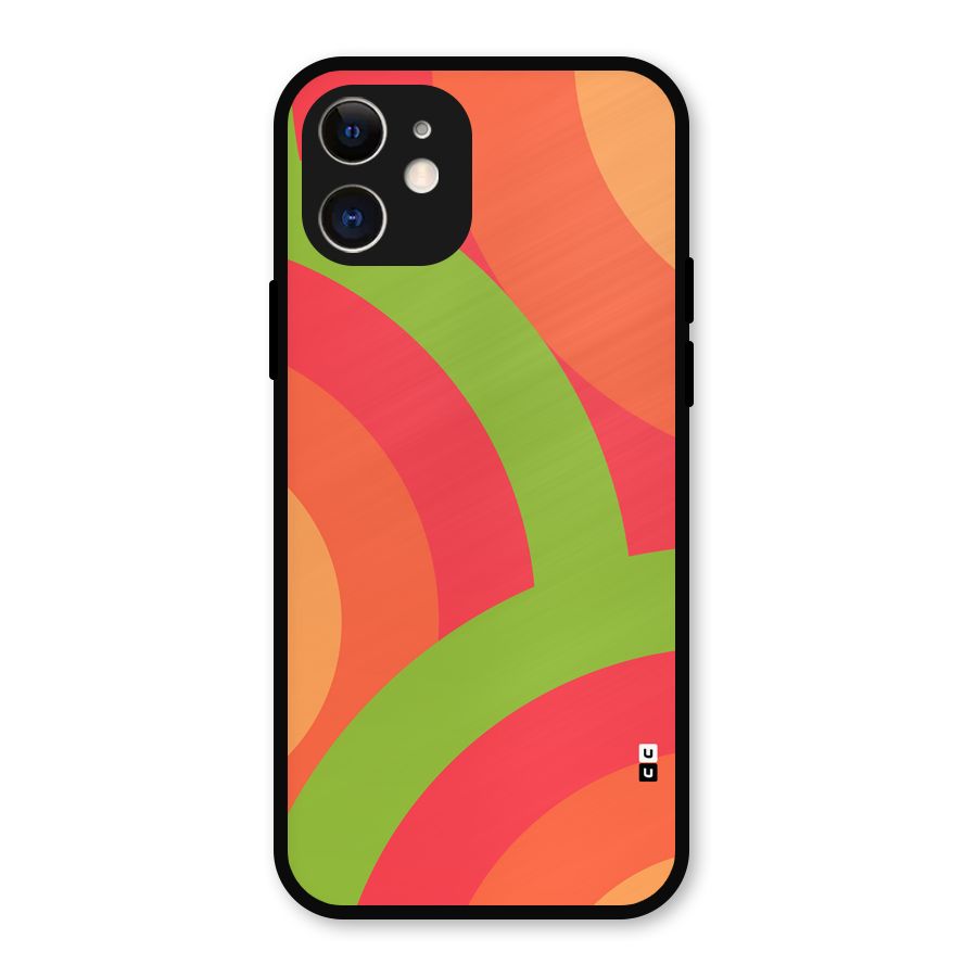 Rounded Shapes Metal Back Case for iPhone 12