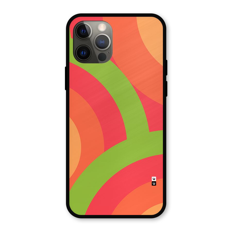 Rounded Shapes Metal Back Case for iPhone 12 Pro
