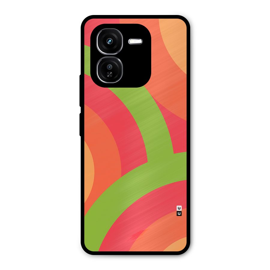 Rounded Shapes Metal Back Case for iQOO Z9x